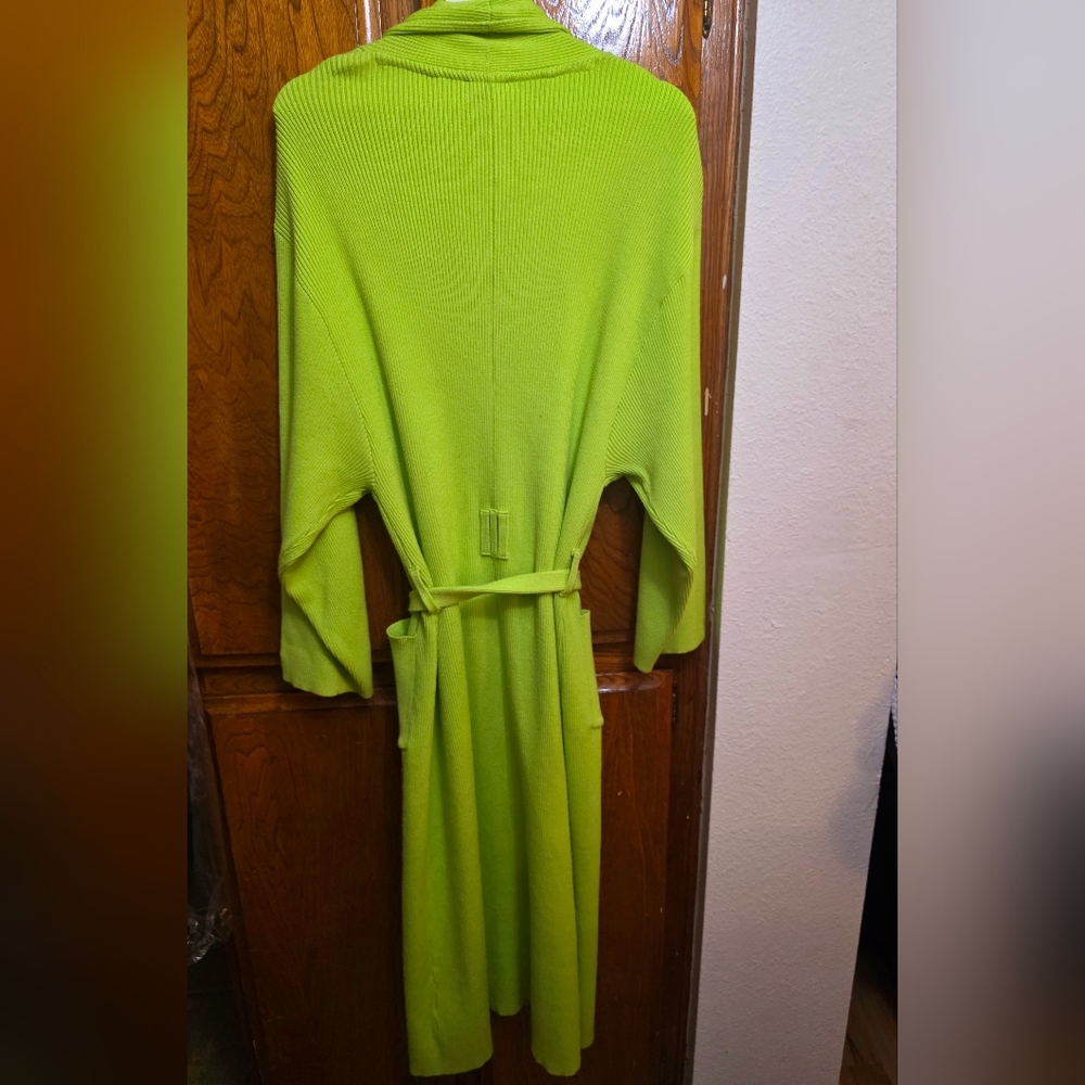 Adidas x Ivy Park Knit Rib Robe in semi solar slime Size XS - Picture 7 of 10